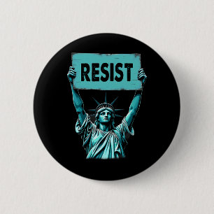 Patriottisch Vrijheidsbeeld van 4 juli verzet zich Ronde Button 5,7 Cm