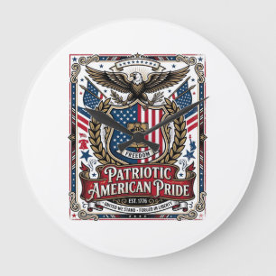 Patriottisch Vrijheidsschild Vrijheid Iconen & Sym Grote Klok