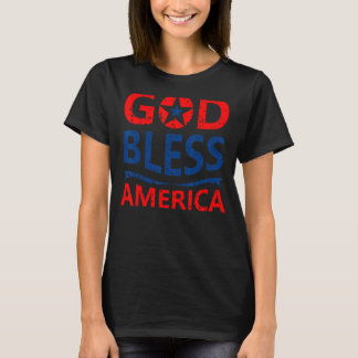 Patriottisch VS God zegene Amerika Gelukkig 4e van T-shirt