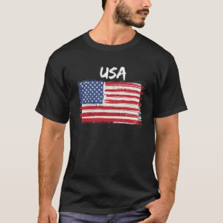 Patriottisch VS ontwerp met Amerikaanse vlag van d T-shirt