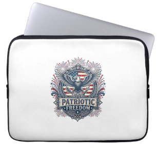 Patriottisch Vuurwerk Festival Vector Grafische T- Laptop Sleeve