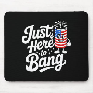 Patriottisch vuurwerk grappig 4 juli Patriotisch Muismat