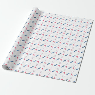Patriottisch vuurwerk Roodboekje Rood Blauw Cadeaupapier