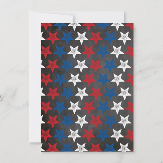 Patriottisch vuurwerk Vierde juli Partij nodigt ui Kaart (Achterkant)