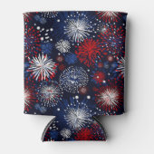 Patriottisch vuurwerkspektakel blikjeskoeler (Voorkant)