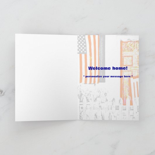 Patriottisch Welkom Thuis Zoon Militair Dank u Aut Bedankkaart (Binnen)