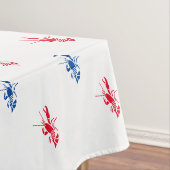 Patriottisch wit blauw kreeft tafelkleed (Voorbeeld)