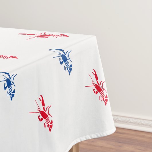 Patriottisch wit blauw kreeft tafelkleed (Voorbeeld)
