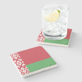 Patriottisch Wit-Russisch Onderzetter van de vlagg (Zijkant)