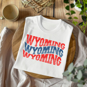Patriottisch Wyoming Rood en Blauw Boho T-shirt