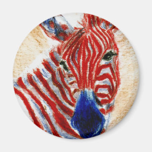 Patriottisch Zebra Magnet Magneet
