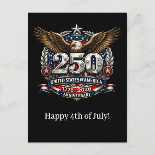 Patriottisch zilveren semi-quincentennial embleem feestdagenkaart