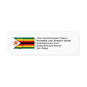 Patriottisch   ZIMBABWE FLAG Etiket