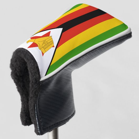 Patriottisch Zimbabwe vlag Afrika Golfheadcover (3/4 voorkant)