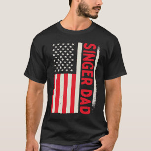 Patriottisch zingend muzikant opera Karaoke Singer T-shirt