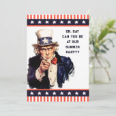 Patriottisch zomerfeest kaart (Staand voorkant)