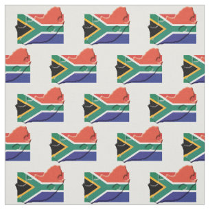 Patriottisch ZUID-AFRIKA VLAG Kaart Omtrek Stof