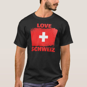 Patriottisch Zwitsers volk Zwitserland Vlag liefde T-shirt