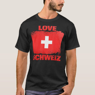 Patriottisch Zwitsers volk Zwitserland Vlag liefde T-shirt
