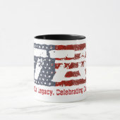 Patriottische 1776 noodvlag mok (Midden)