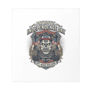 Patriottische 1776 Off Road Schedel Monster Truck  Notitieblok