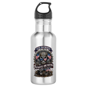 Patriottische 1776 Off Road Schedel Monster Truck  Waterfles