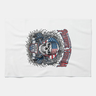 Patriottische 1776 Off Road Schedel Monstertruck Theedoek