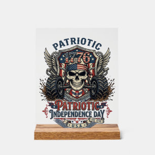 Patriottische 1776 Off Road Schedel Monstertruck Z Acryl Bord