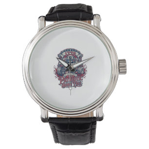 Patriottische 1776 Off Road Schedel Monstertruck Z Horloge