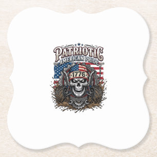 Patriottische 1776 Off Road Schedel Monstertruck Z Kartonnen Onderzetters
