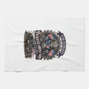 Patriottische 1776 Off Road Schedel Monstertruck Z Theedoek