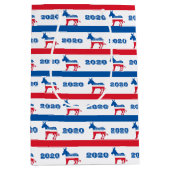 Patriottische 2020-democratische Donkerstrips Medium Cadeauzakje (Voorkant)