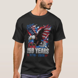 Patriottische 250ste Verjaardag Adelaar Grafische T-shirt