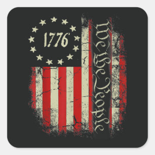 Patriottische 4 juli Amerika Vierkante Sticker