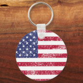 Patriottische 4 juli Amerikaanse vlag Sleutelhanger (Voorkant)