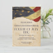 Patriottische 4 juli BBQ Pool Party  Flag Kaart (Staand voorkant)