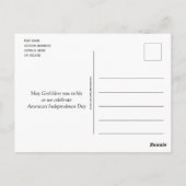 Patriottische 4 JULI Briefkaart (Achterkant)