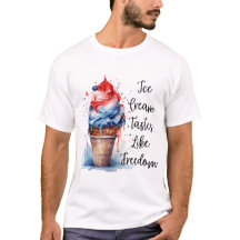 Patriottische 4 juli Ice Cream T-Shirt