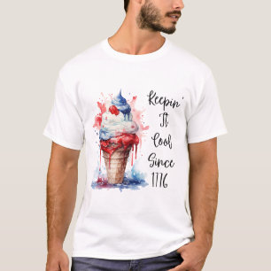 Patriottische 4 juli Ice Cream T-Shirt