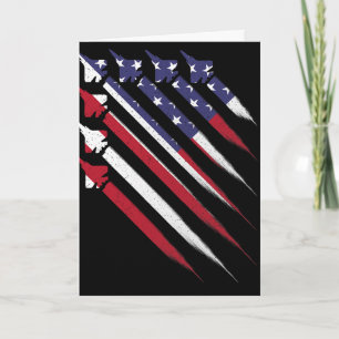 Patriottische 4 juli Jet Usa Amerikaanse Vlag Mann Kaart