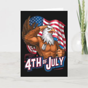 Patriottische 4 juli Ld adelaar Amerikaanse vlag o Kaart