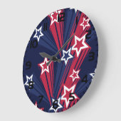 Patriottische 4 juli sterren rood wit en blauw grote klok (Hoek)