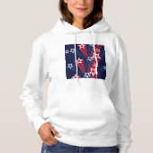 Patriottische 4 juli sterren rood wit en blauw hoodie (Voorkant)