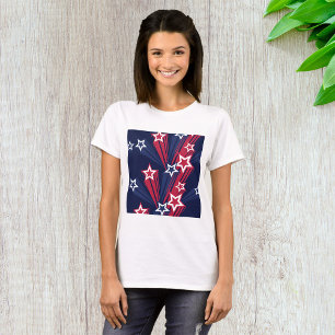 Patriottische 4 juli sterren rood wit en blauw t-shirt
