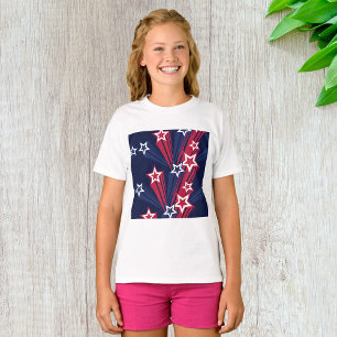 Patriottische 4 juli sterren rood wit en blauw t-shirt