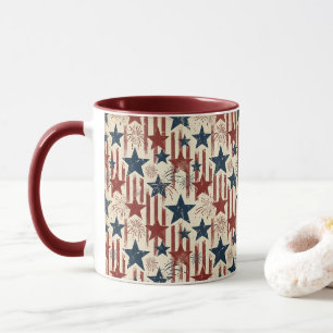 Patriottische 4 juli, sterren strepen, Americana Mok