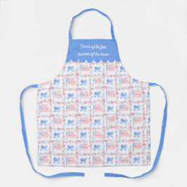Patriottische 4 juli waterverf gepersonaliseerd schort