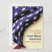 Patriottische 4e van JULI Christelijk Feestdagenkaart (Voorkant)