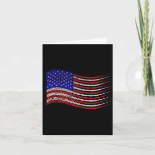 Patriottische 4th of July Amerikaanse vlag zwaaien Kaart