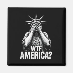 Patriottische 4th of July Vrijheidsbeeld WTF Ameri Magneet
